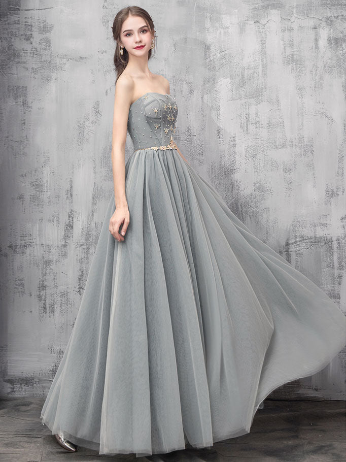 light gray dress